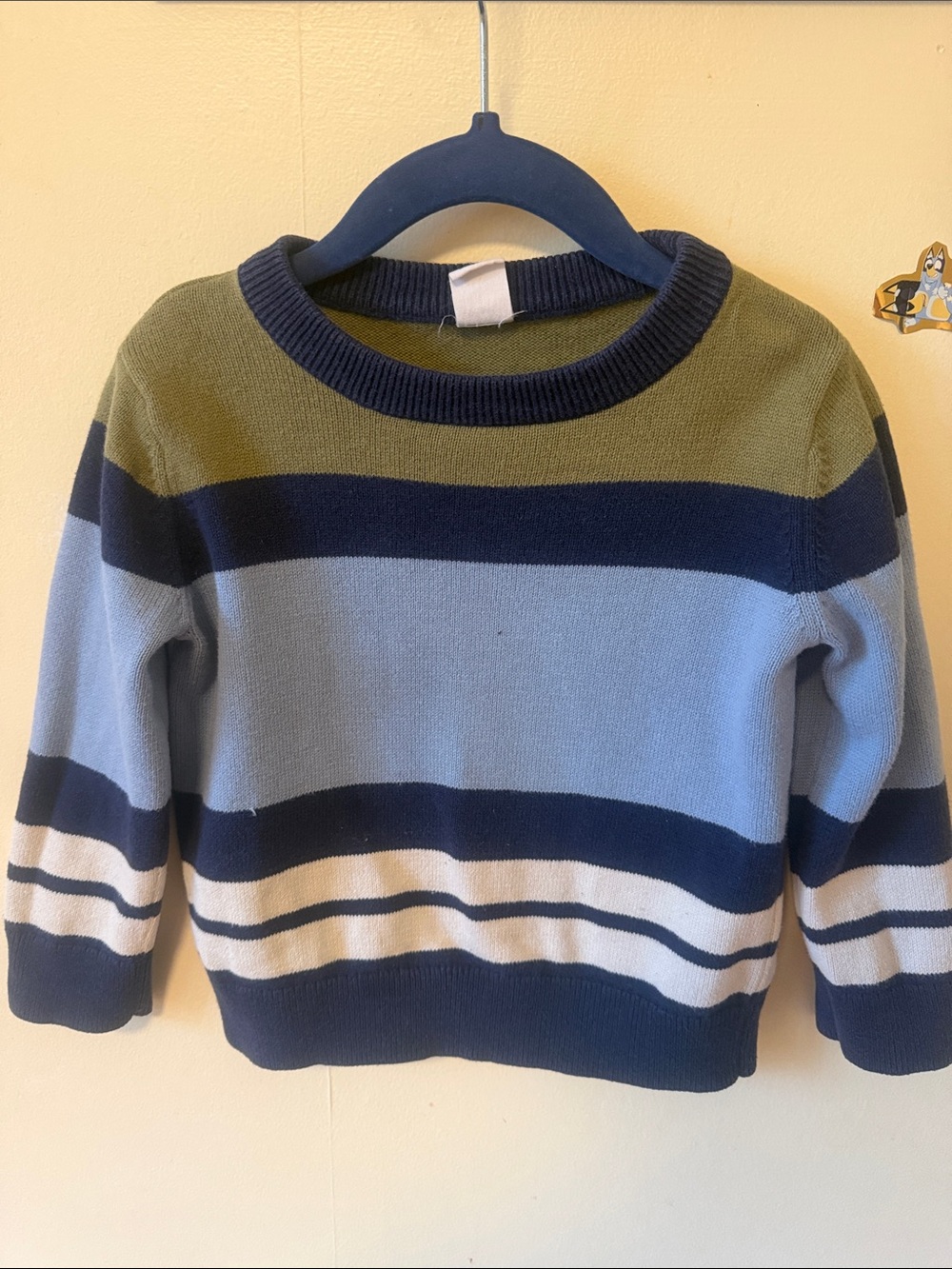 GAP Toddler Knit Pullover in Navy and Olive